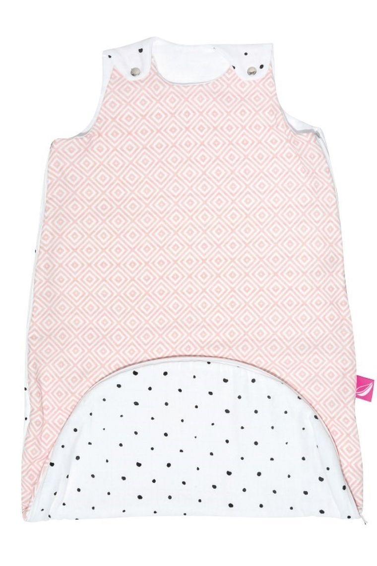 Motherhood, Kwadraty Różowe, Zip-A-Round, śpiworek 2w1, TOG 0.5, 3-18 m