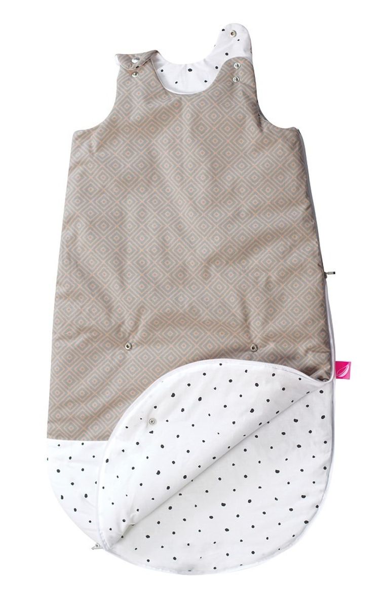 Motherhood, Kwadraty Różowe, Zip-A-Round, śpiworek 2w1, TOG 1, 3-18 m