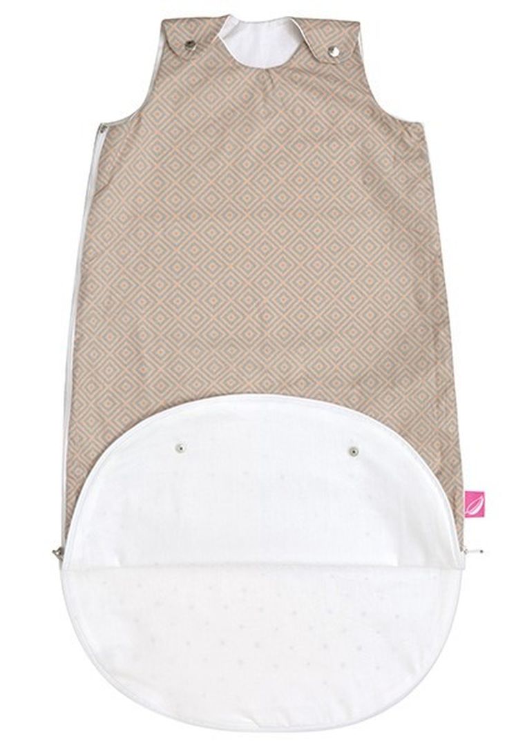 Motherhood, Kwadraty Różowe, Zip-A-Round, śpiworek letni 2w1, TOG 1, 3-18m