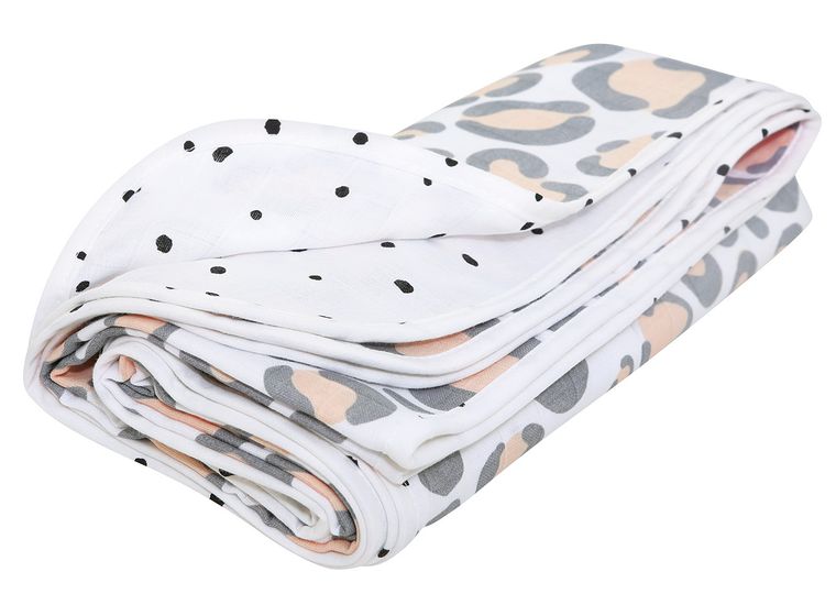 Motherhood, Ocelot Łososiowy, kocyk muślinowy, dwuwarstwowy, 100-120 cm