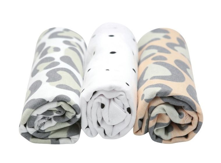 Motherhood, Ocelot Łososiowy, pieluszka bawełniane, 70-80 cm, 3 szt.