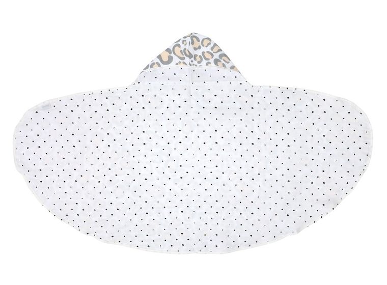 Motherhood, Ocelot Łososiowy, ręcznik muślinowy z kapturkiem, 65-130 cm