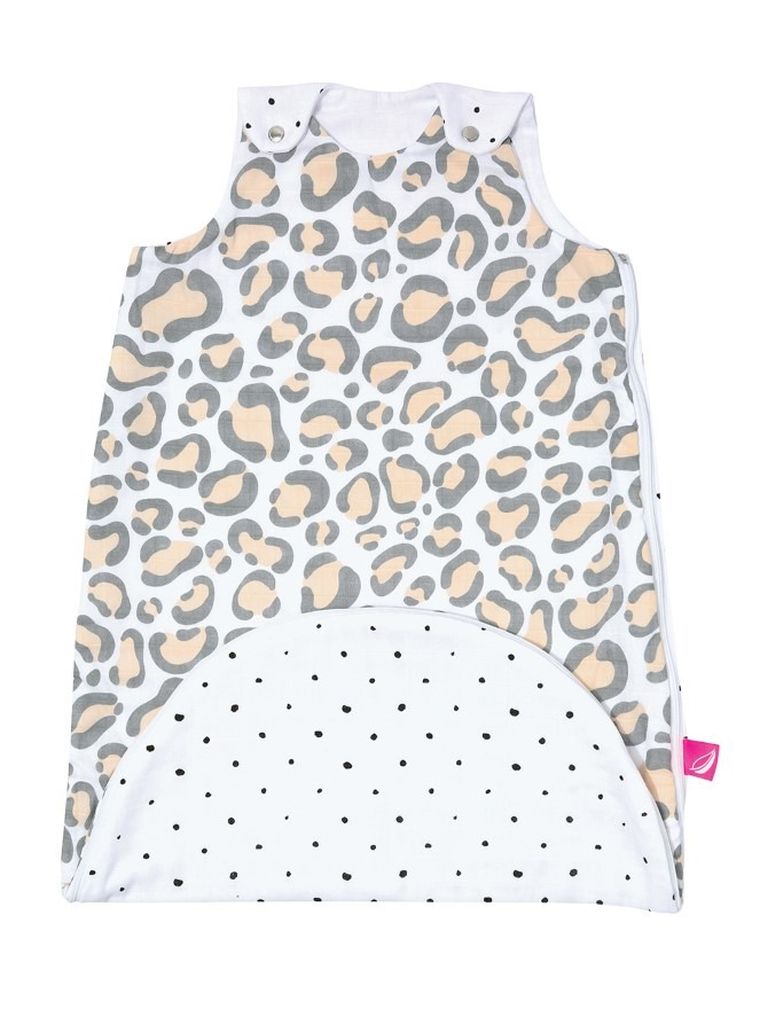 Motherhood, Ocelot Łososiowy, Zip-A-Round, śpiworek muślinowy 2w1, TOG 0.5, 3-18 m