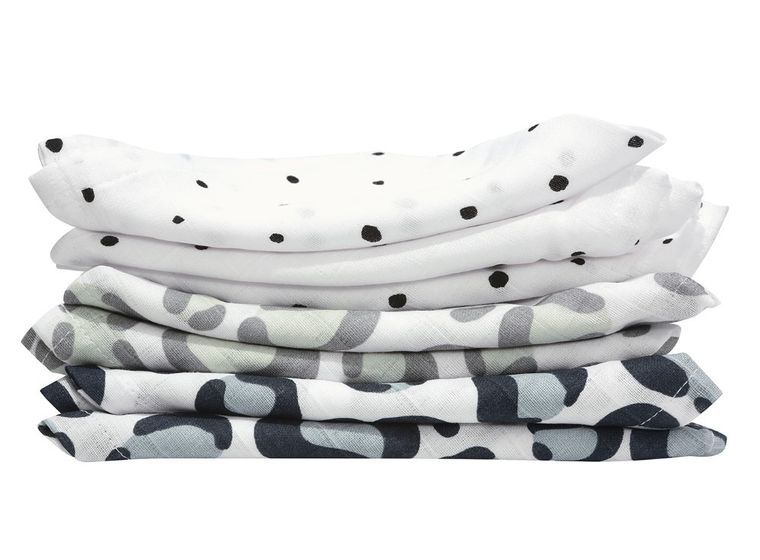 Motherhood, Ocelot Niebieski, chusteczki muślinowe, 30-30 cm, 7 szt.