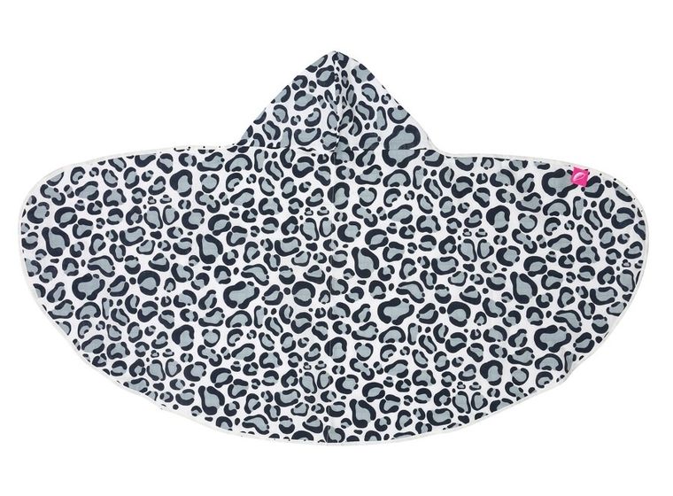 Motherhood, Ocelot Niebieski, ręcznik muślinowy z kapturkiem, 65-130 cm