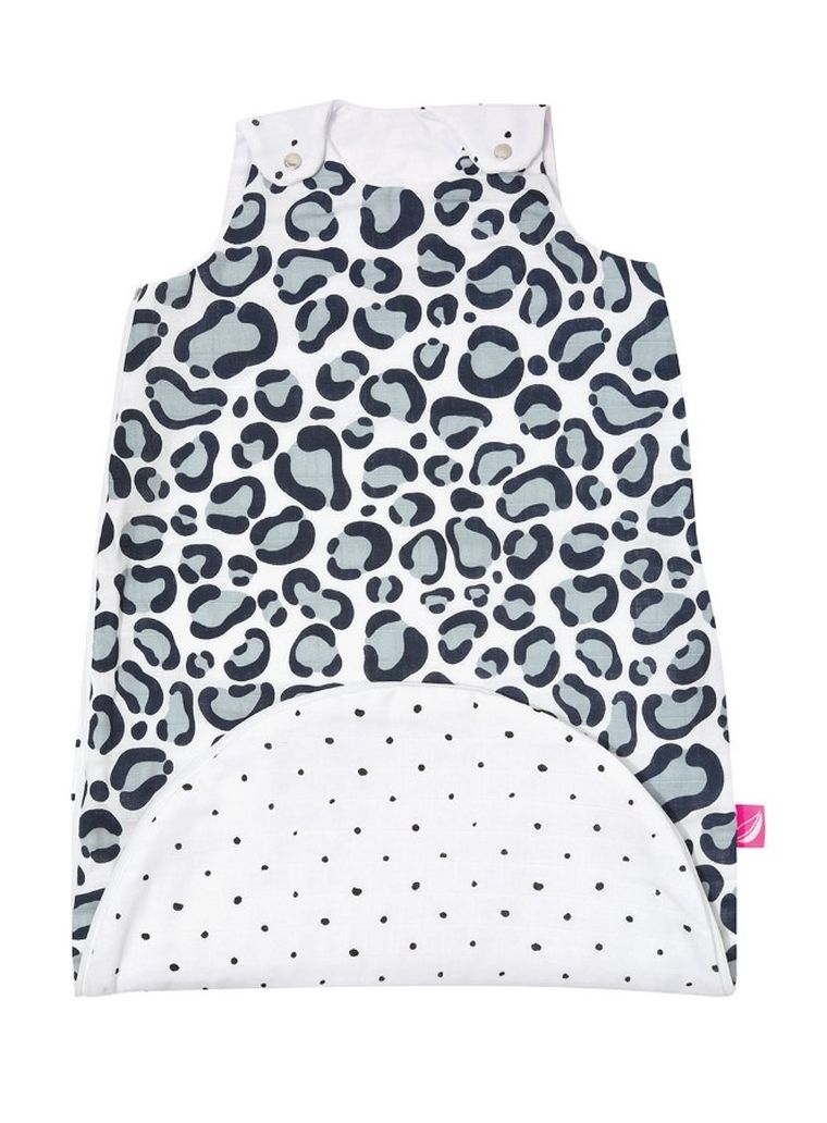 Motherhood, Ocelot Niebieski, Zip-A-Round, śpiworek muślinowy 2w1, TOG 0.5, 3-18 m