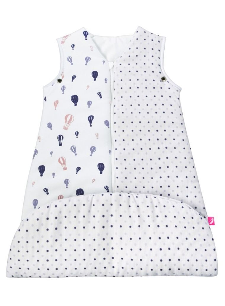 Motherhood, ocieplany śpiworek, 2w1, TOG 3, fioletowe baloniki, 3-18m