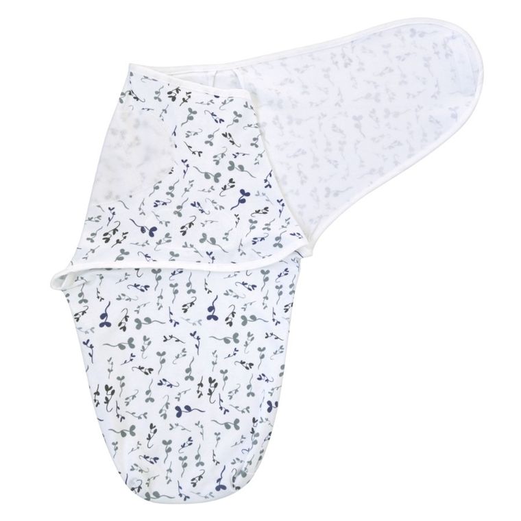 Motherhood, otulacz na rzep, niebieskie listki