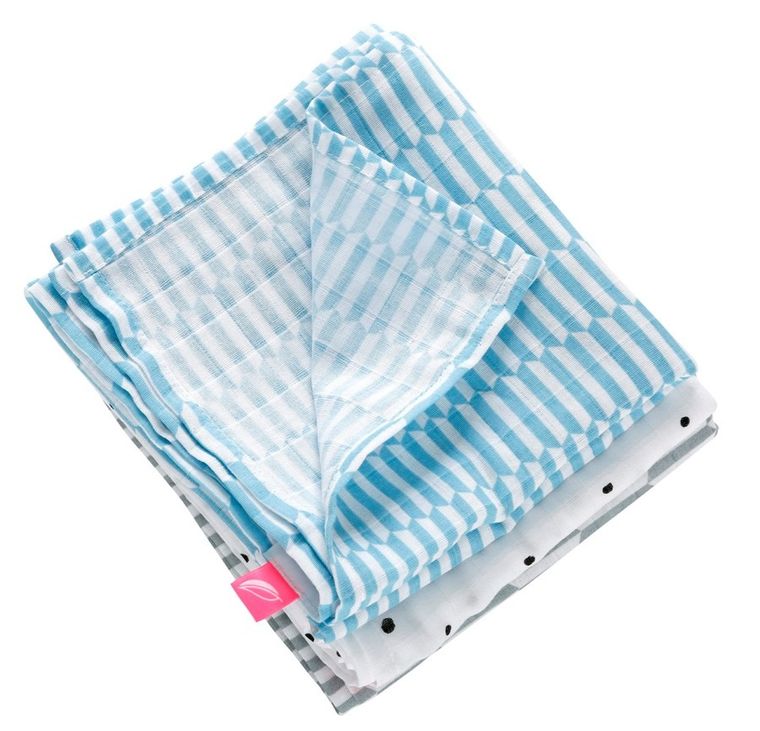 Motherhood, Płotek Niebieski, pieluszka muślinowa, 70-80 cm, 3 szt.