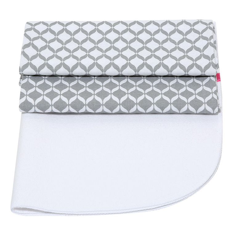 Motherhood, podręczny przewijak z 2 flanelkami, Classics, szary