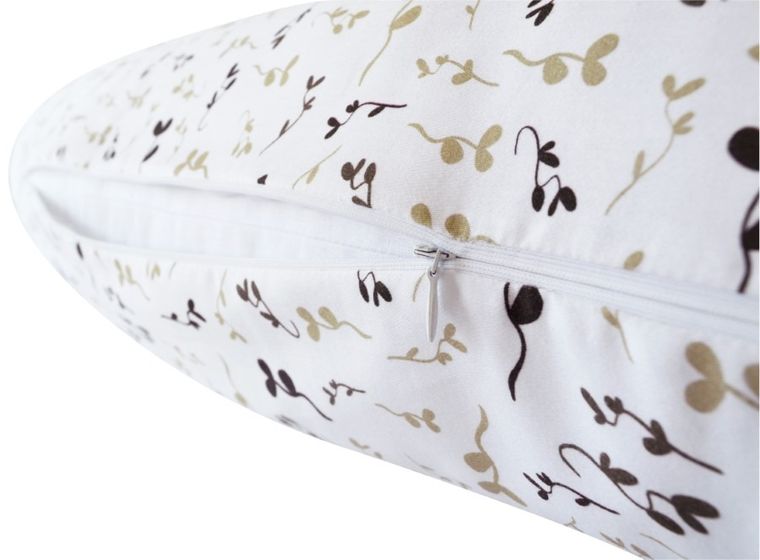 Motherhood, poduszka dla kobiet w ciąży i do karmienia, beżowe listki