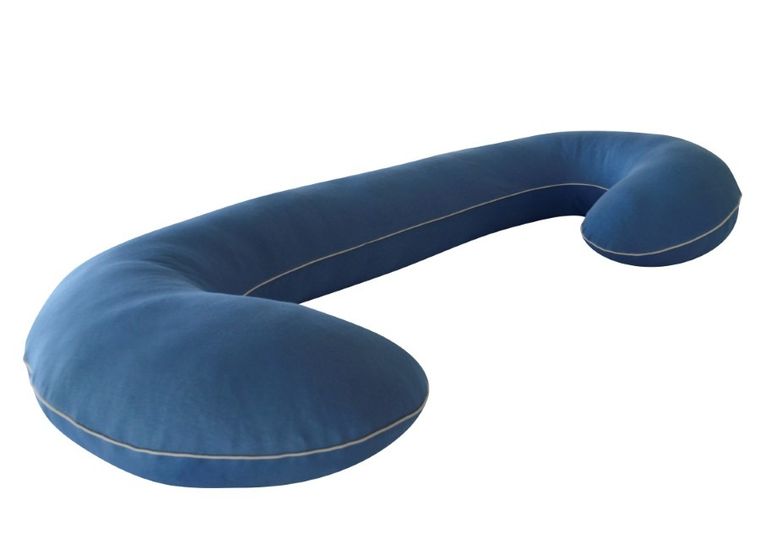 Motherhood, poduszka dla kobiet w ciąży i do karmienia, niebieski denim