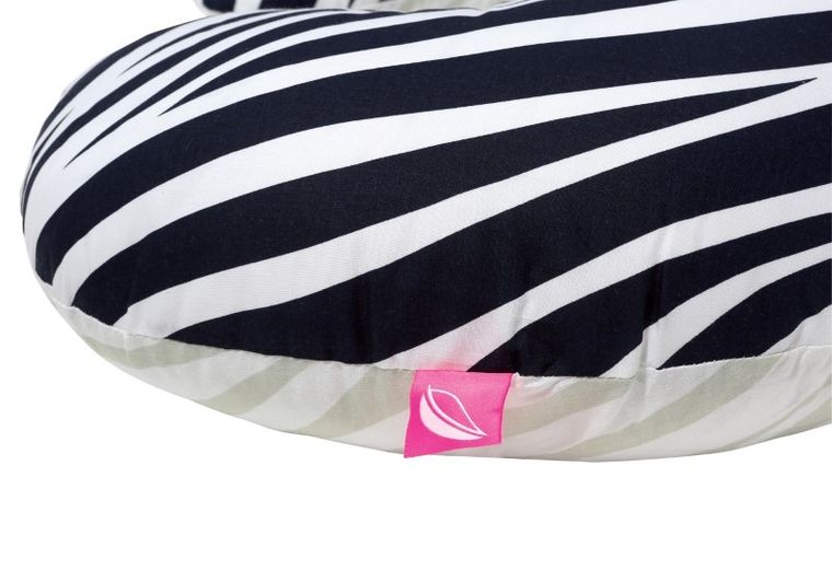 Motherhood, poszewka na poduszkę do karmienia, zebra niebieska