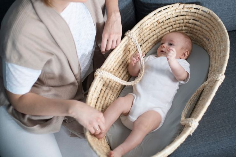 Motherhood, prześcieradło do gondoli/kosza Mojżesza, jersey, szare, 35-75 cm