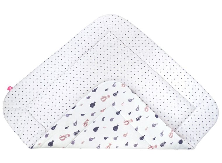 Motherhood, rożek bawełniany, fioletowe baloniki, 75-75 cm