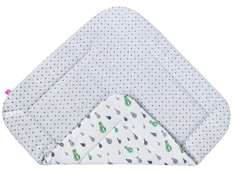 Motherhood, rożek bawełniany, miętowe baloniki, 75-75 cm