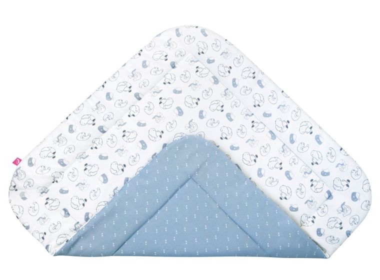 Motherhood, rożek bawełniany, wkład kokosowy, niebieskie misie, 75-75 cm