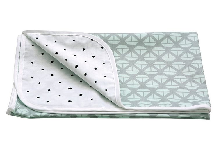 Motherhood, Statki Miętowe, kocyk letni, dwustronny, 80-100 cm