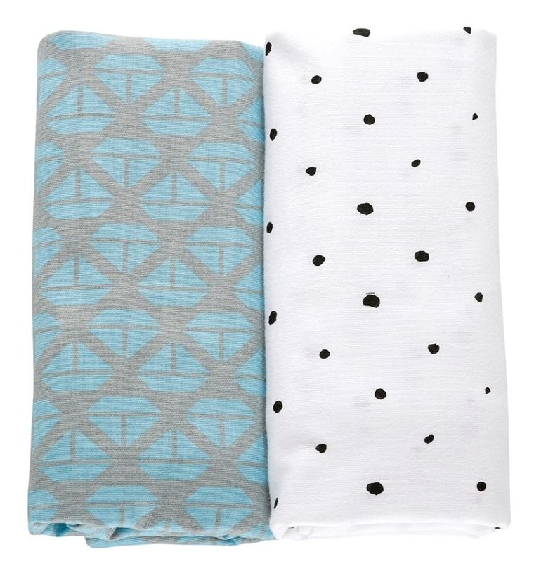 Motherhood, Statki Niebieskie, Premium, pielucha, otulacz flanelowy, 80-120 cm, 2 szt.