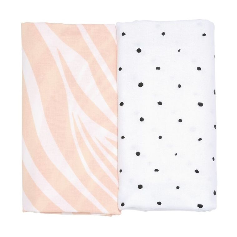 Motherhood, Zebra Łososiowa, Premium, pielucha, otulacz flanelowy, 80-120 cm, 2 szt.