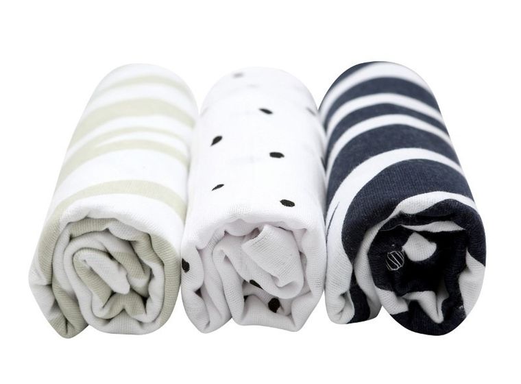 Motherhood, Zebra Niebieska, pieluszka bawełniane, 70-80 cm, 3 szt.