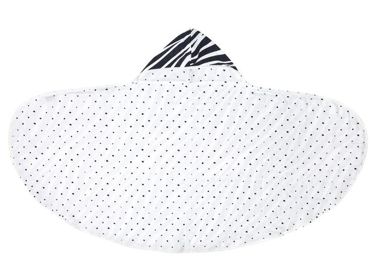 Motherhood, Zebra Niebieska, ręcznik muślinowy z kapturkiem, 65-130 cm