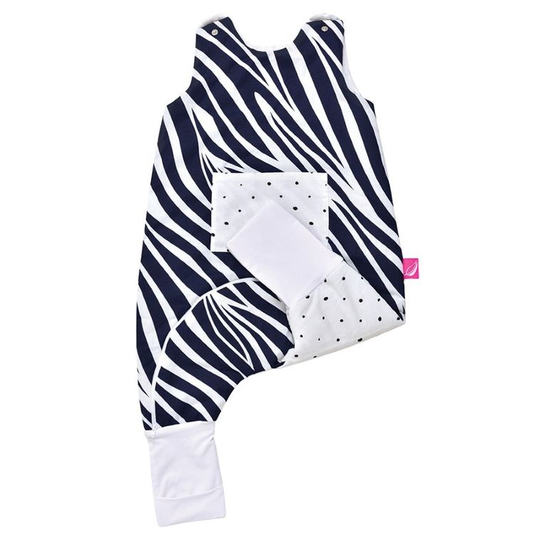 Motherhood, Zebra Niebieska, śpiworek z kieszonką i nogawkami, ocieplany, TOG 2, 12-18 m