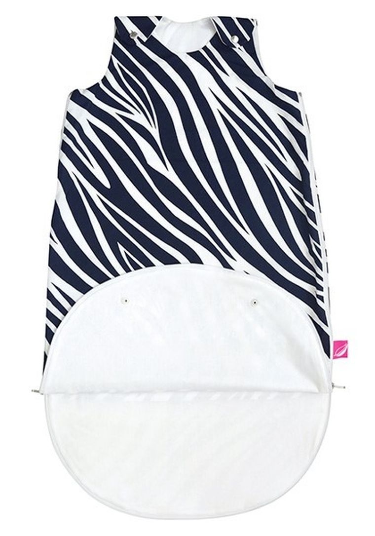 Motherhood, Zebra Niebieska, Zip-A-Round, śpiworek letni 2w1, TOG 1, 3-18m