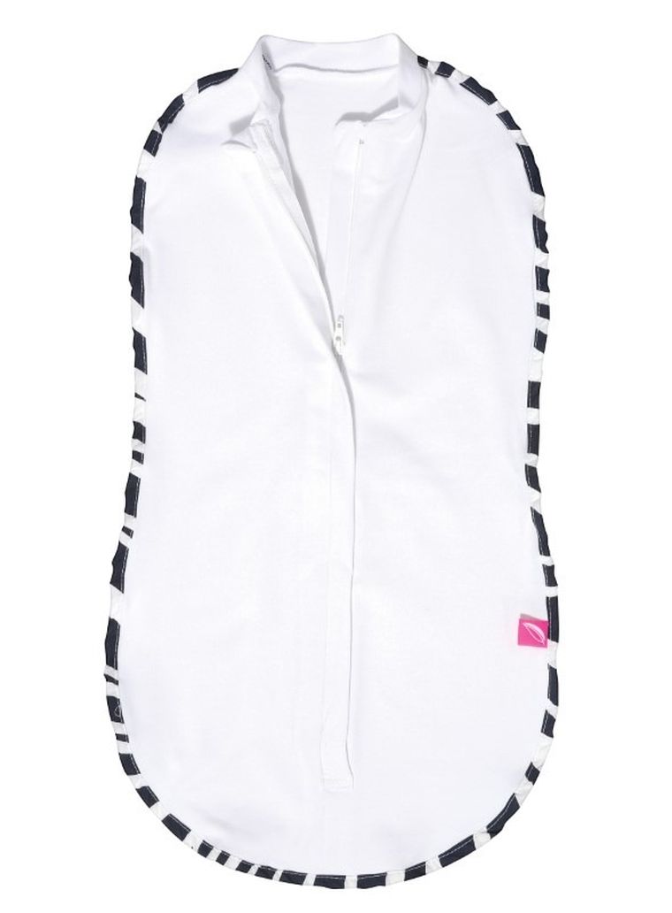 Motherhood, Zebra Niebieska, Zip&Swaddle, otulacz, rozmiar 1, 2,5-5 kg, 2 szt.