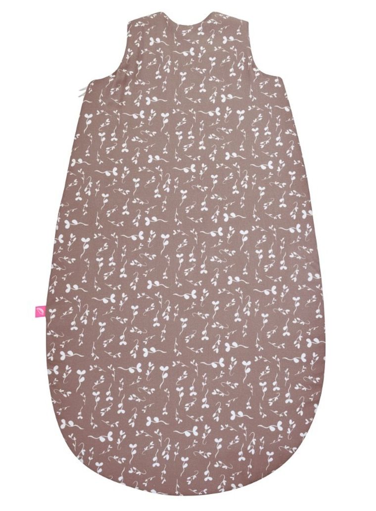 Motherhood, Zip-A-Round, bawełniany śpiworek, 2w1, TOG 3, wrzosowe listki, 3-18m