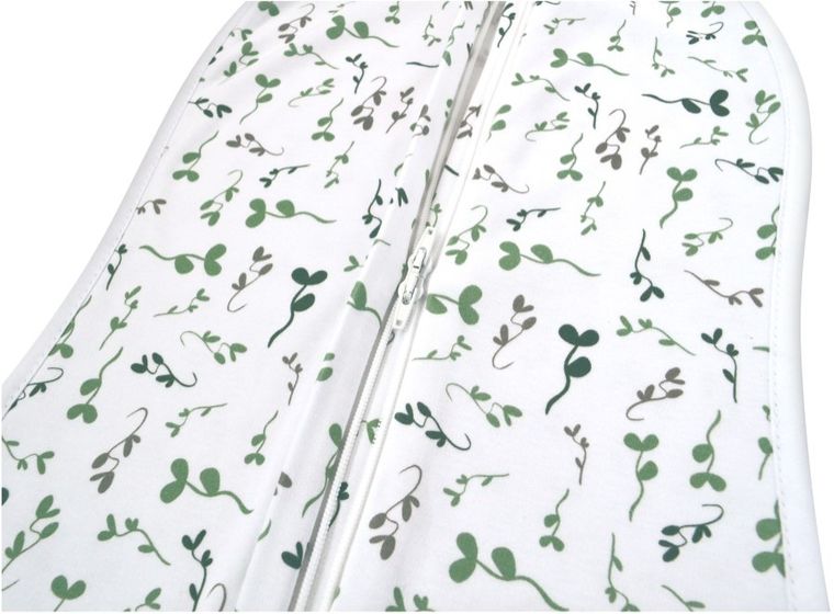 Motherhood, Zip&Swaddle, otulacz, zielone listki, 5-8 kg