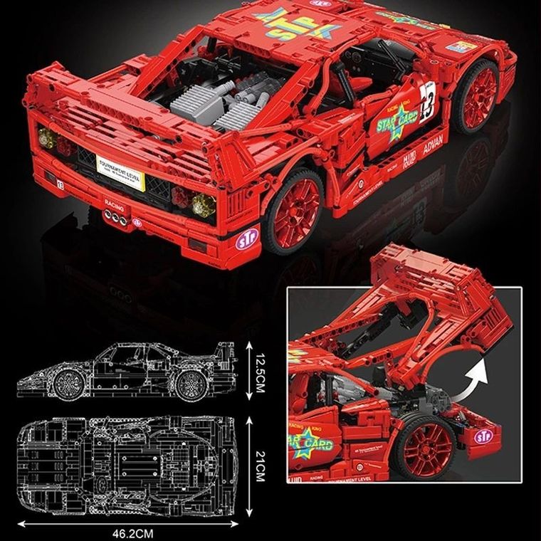 Mould King, F40 Race Car 13095, klocki, 2688 elementów