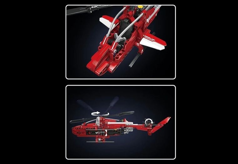 Mould King, Sparrow Helikopter, klocki, 266 elementów