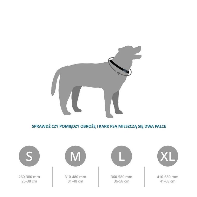 Mountain Paws, obroża dla psa, czarna, rozmiar XL