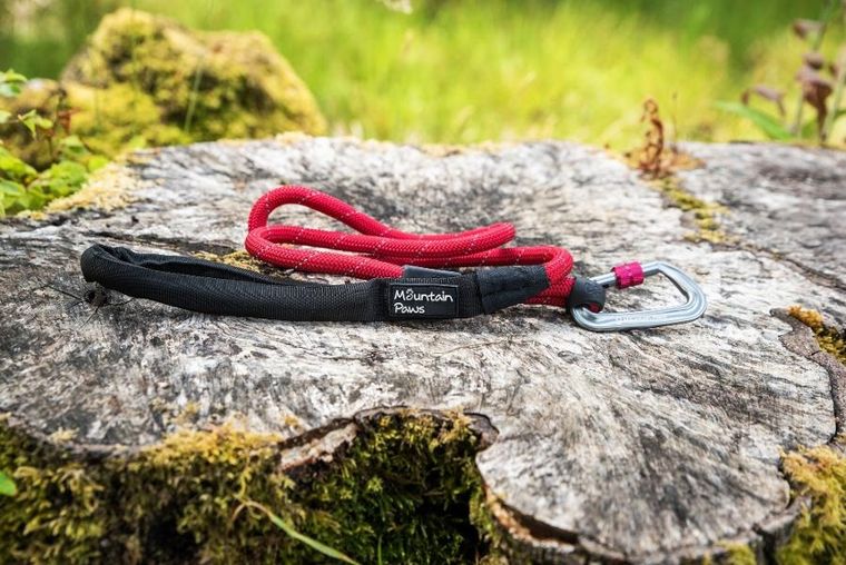 Mountain Paws, smycz linowa dla psa, czerwona, 120 cm