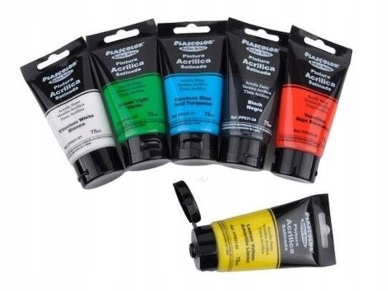 MP Main Paper, zestaw farb akrylowych, 6 kolorów, 6-35 ml