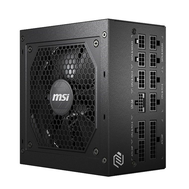 MSI, zasilacz modularny, MAG A750GL PCIE5 II, 750W, 80PLUS GOLD