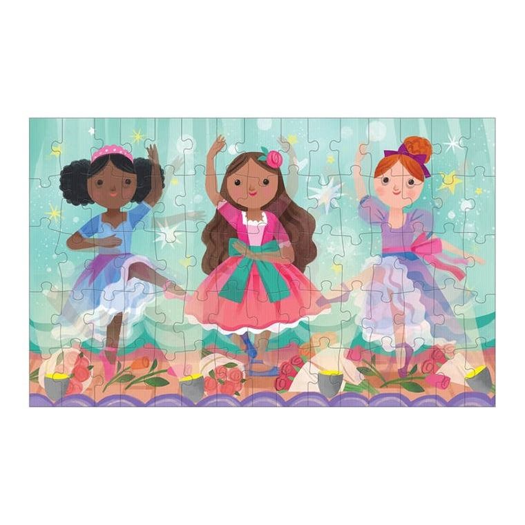 Mudpuppy, Baletnice, puzzle soczewkowe z ruchomym obrazkiem, 75 elementów