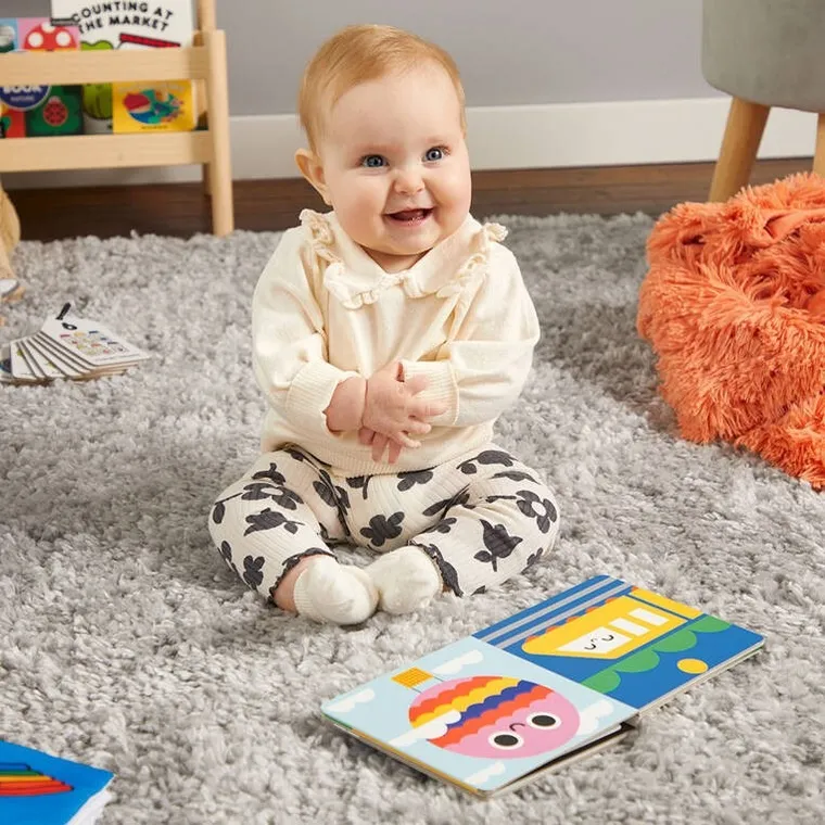 Mudpuppy, dwustronna kontrastowa książeczka harmonijka, pojazdy