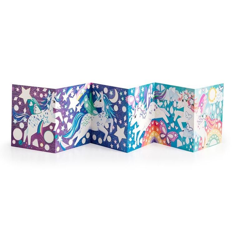 Mudpuppy, Magiczne jedronożce, naklejki holograficzne, 200+ szt., zestaw z plakatem