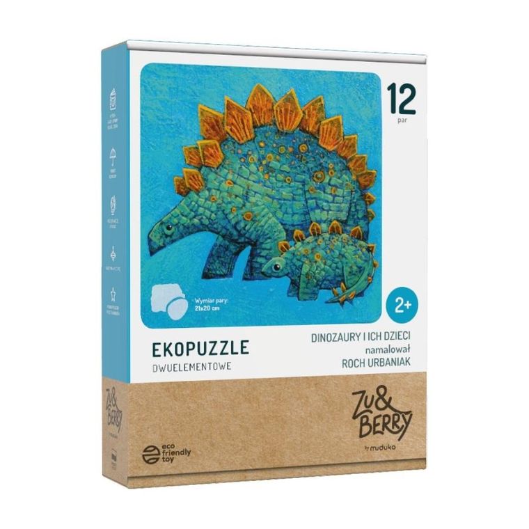 Muduko, Dinozaury i ich dzieci, puzzle dwuelementowe