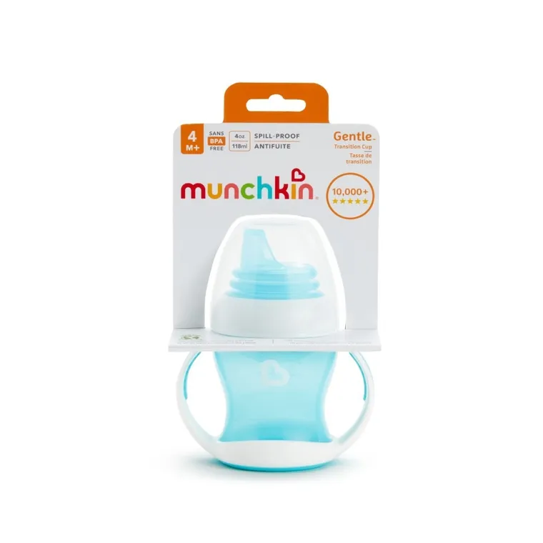 Munchkin, kubek z miękkim ustnikiem i uchwytami, niebieski, 118 ml