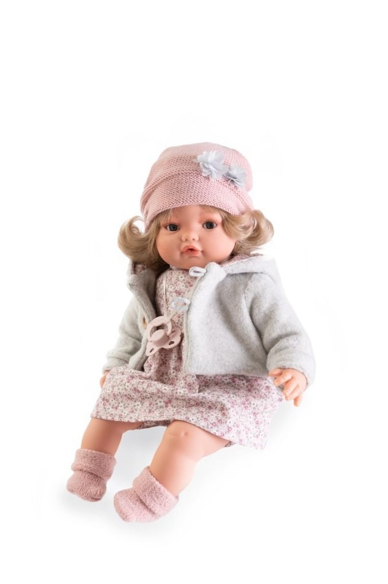 Munecas Antonio Juan, Bimba, płacząca lalka hiszpańska, Beni, w płaszczu