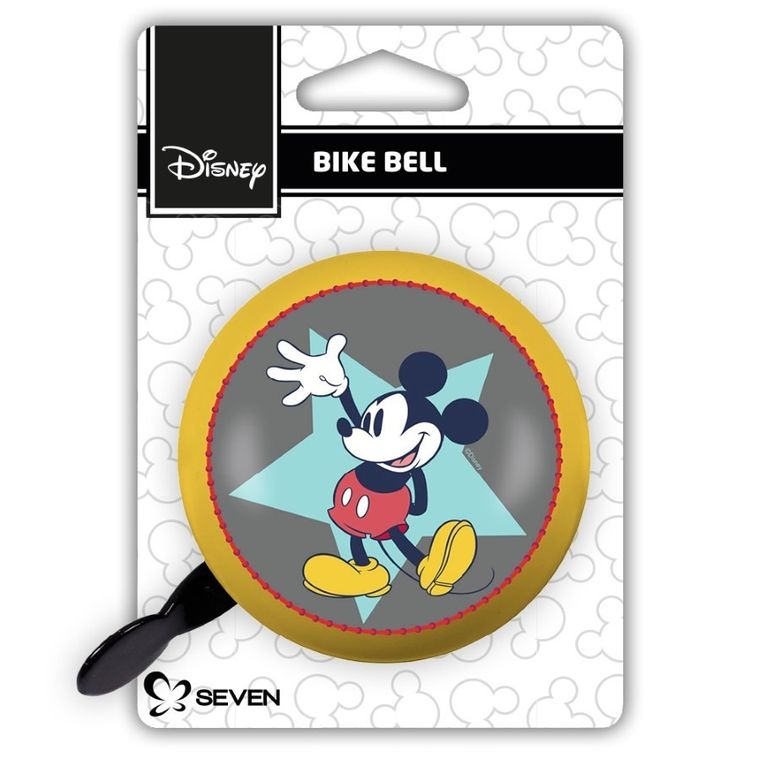 Myszka Miki, dzwonek do roweru, retro, żółty