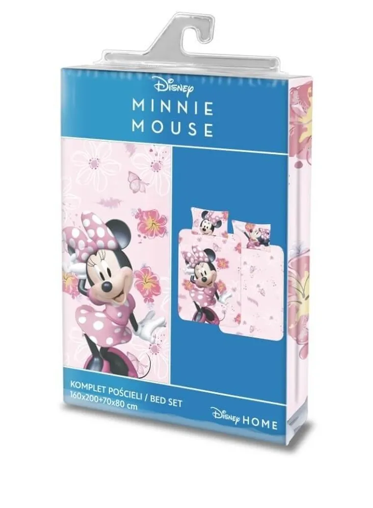 Myszka Minnie, 2-częściowy komplet pościeli bawełnianej, 160-200 cm