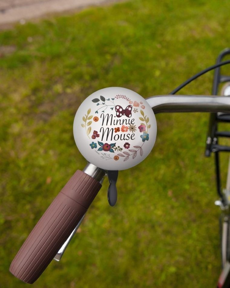 Myszka Minnie, dzwonek do roweru, retro flowers