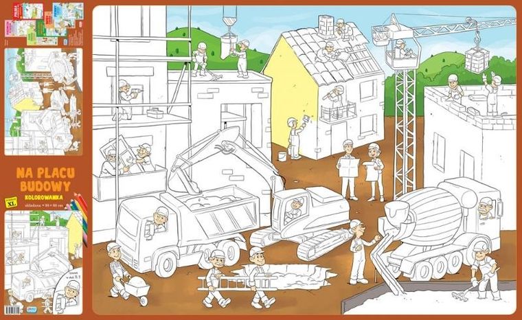 Na placu budowy. Kolorowanka XL