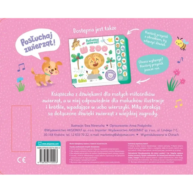 Na wsi. Posłuchaj zwierząt. Książeczka z dźwiękami