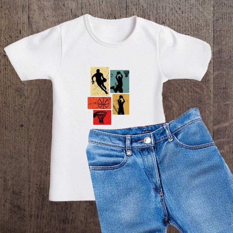 Naprasowanki, naplamki, Koszykówka, 5 elementów