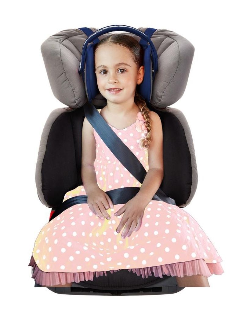 NapUp, opaska podtrzymująca głowę w foteliku samochodowym, granatowa